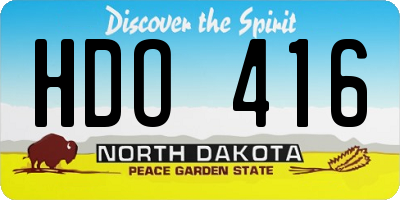 ND license plate HDO416