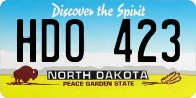 ND license plate HDO423
