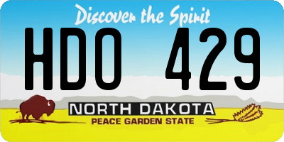 ND license plate HDO429