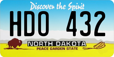 ND license plate HDO432