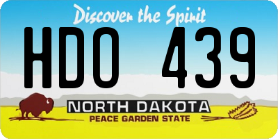 ND license plate HDO439