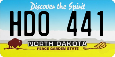 ND license plate HDO441