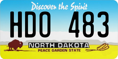 ND license plate HDO483