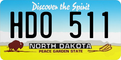 ND license plate HDO511