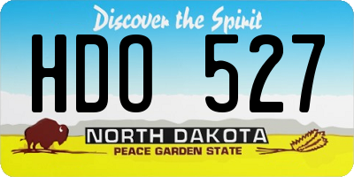 ND license plate HDO527