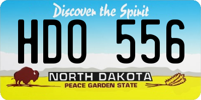 ND license plate HDO556