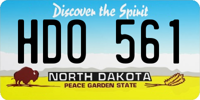 ND license plate HDO561