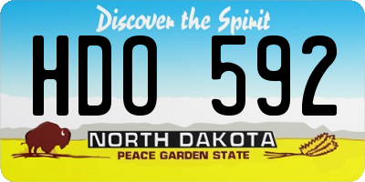 ND license plate HDO592