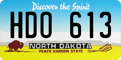 ND license plate HDO613
