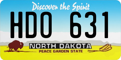 ND license plate HDO631