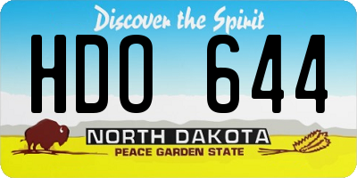 ND license plate HDO644