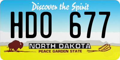 ND license plate HDO677