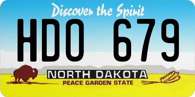 ND license plate HDO679