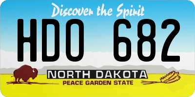 ND license plate HDO682