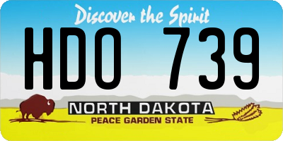 ND license plate HDO739