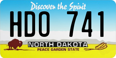 ND license plate HDO741
