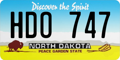 ND license plate HDO747