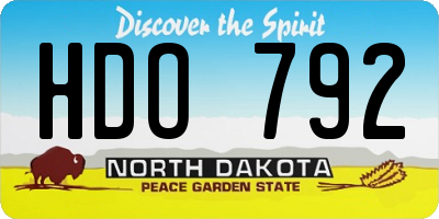 ND license plate HDO792