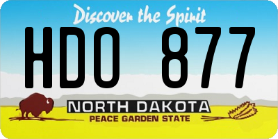 ND license plate HDO877