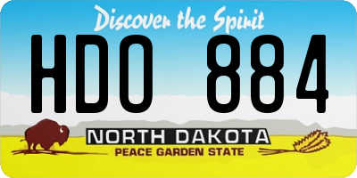 ND license plate HDO884