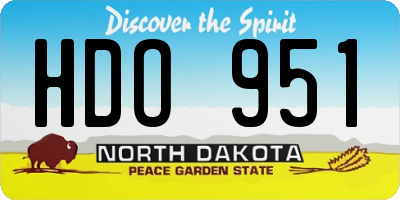 ND license plate HDO951