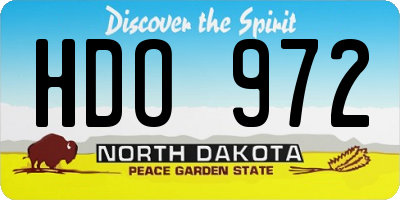 ND license plate HDO972