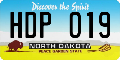 ND license plate HDP019