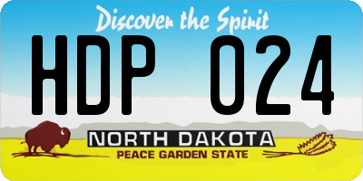 ND license plate HDP024