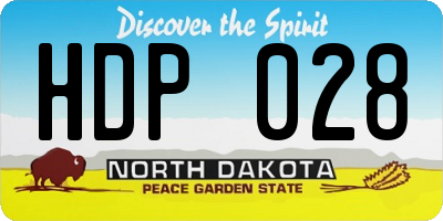 ND license plate HDP028