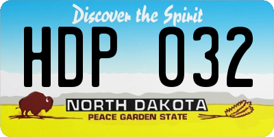 ND license plate HDP032