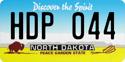 ND license plate HDP044