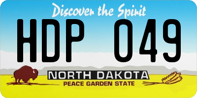 ND license plate HDP049