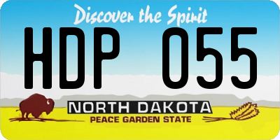 ND license plate HDP055