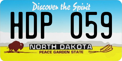 ND license plate HDP059