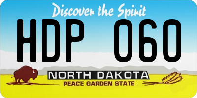 ND license plate HDP060