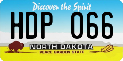ND license plate HDP066