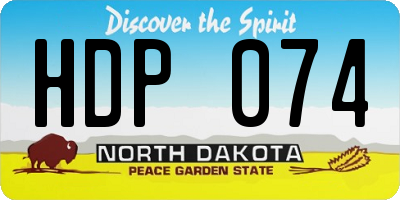 ND license plate HDP074