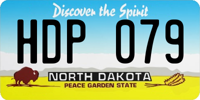 ND license plate HDP079