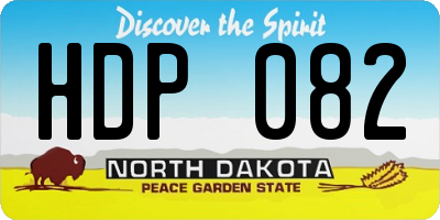 ND license plate HDP082