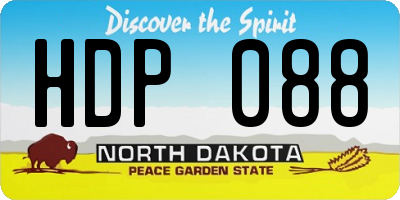 ND license plate HDP088