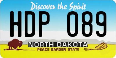ND license plate HDP089