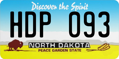 ND license plate HDP093