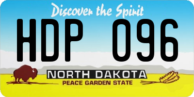 ND license plate HDP096