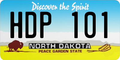 ND license plate HDP101