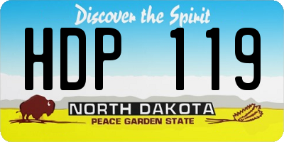 ND license plate HDP119