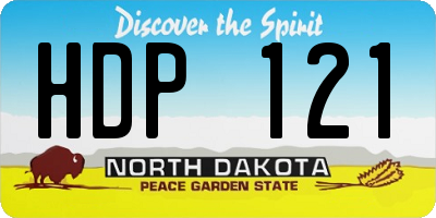 ND license plate HDP121