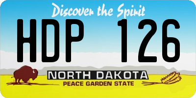 ND license plate HDP126