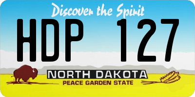 ND license plate HDP127