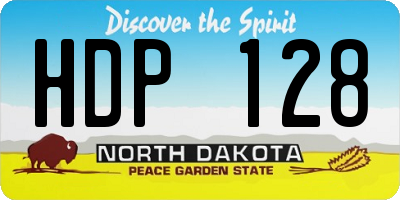 ND license plate HDP128