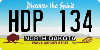 ND license plate HDP134